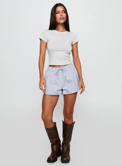 Nautique Drawstring Shorts Blue Stripe