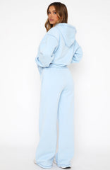 Instant Attraction Wide Leg Sweatpants Baby Blue