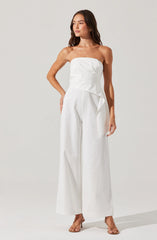 Maciel Strapless Pleated Jumpsuit