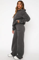 Instant Attraction Wide Leg Sweatpants Charcoal