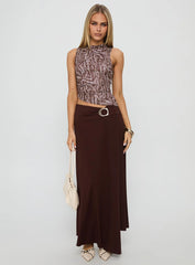 Sunburn Asymmetrical Top Brown Zebra