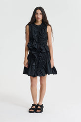 ODESSA | SKIRT RECYCLED FAILLE BLACK