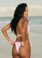 Saide Tie Side Bikini Bottoms Pink
