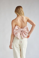 Sabrina Strapless Jacquard Bow Top