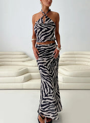 Eleganza Maxi Skirt Zebra