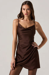 Jenness Satin Mini Dress