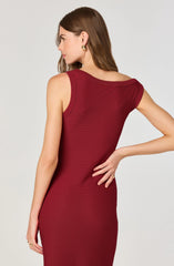 Off Shoulder Ribbed Knit Dress