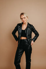 Pamela Faux Leather Jacket