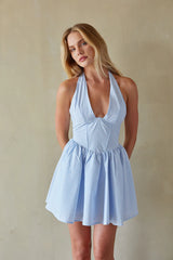 Yvonne Corset Gingham Mini Dress