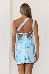 Petal Shores One Shoulder Mini Dress Yellow