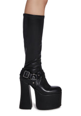 Gothic Echoes Stretch Platform Boots