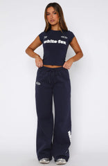 Ready To Go Wide Leg Sweatpants Navy