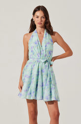 Clare Halter Neck Mini Dress