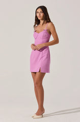 Bow Detail Bustier Mini Dress