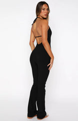 Kinetic Flare Jumpsuit Black
