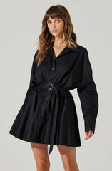 Winica Belted Mini Shirtdress