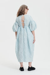 JEANNE | DRESS GRASMERE MATELASS… AQUA
