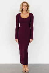 Marika Ribbed Dress | Wine
