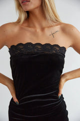 Angelica Lace Velvet Dress