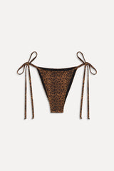 x BELLA HADID Mackenzie String Bikini Bottom - Lucky Leopard