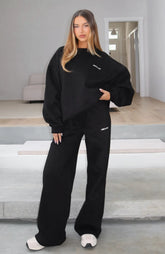 Test Drive Wide Leg Sweatpants Black
