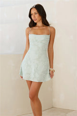 Poolside Glimmer Mini Dress White