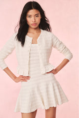 Rogan Pointelle Knit Cardigan - IVORY