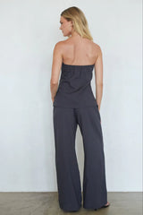 Kyle Pleated Linen Top