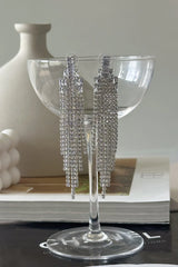 Serena Rhinestone Tassle Drop Studs