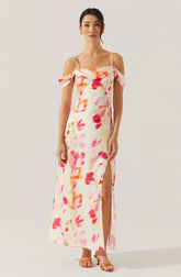 Kitura Cold Shoulder Maxi Dress