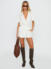 Palm Cove Playsuit White