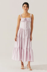 Temperance Tiered Milkmaid Maxi Dress