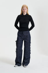 VIRGINIA | TROUSERS VINCA APPLIQU… DENIM INDIGO