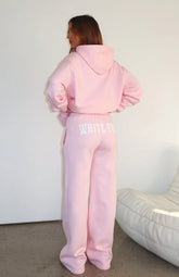 Shout It Out Wide Leg Sweatpants Pink