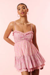 Linny Liberty Fabric Mini Dress