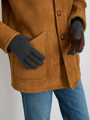 Cashmere Leather Patch Gloves