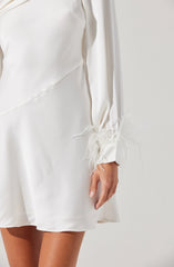 Augusta Feather Trim Mini Dress