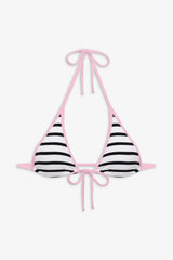 Paradise Micro Halter Bikini Top - Vintage Stripe