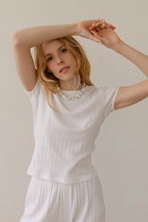 The Pointelle Baby Tee