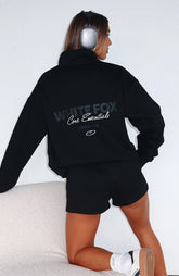 Core Essentials Zip Sweater Black