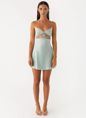 Korren Lace Mini Dress - Sage