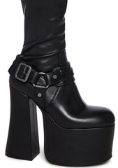 Gothic Echoes Stretch Platform Boots