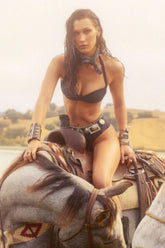 x BELLA HADID Sunday Halter Bikini Top - Black