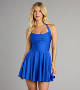 Sway All Day Halter Skater Dress