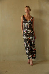 Jana Satin Floral Maxi Dress