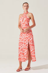 Marissa Floral Halter Neck Dress
