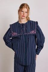 nordine blouse - navy stripe