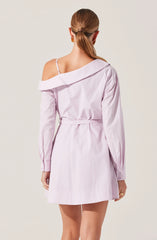 Aveni Off Shoulder Mini Shirt Dress