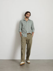 Mill Shirt In Striped Cotton Poplin