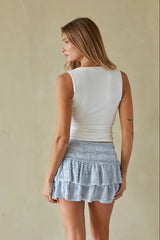 Scottie Ruffled Mini Skirt